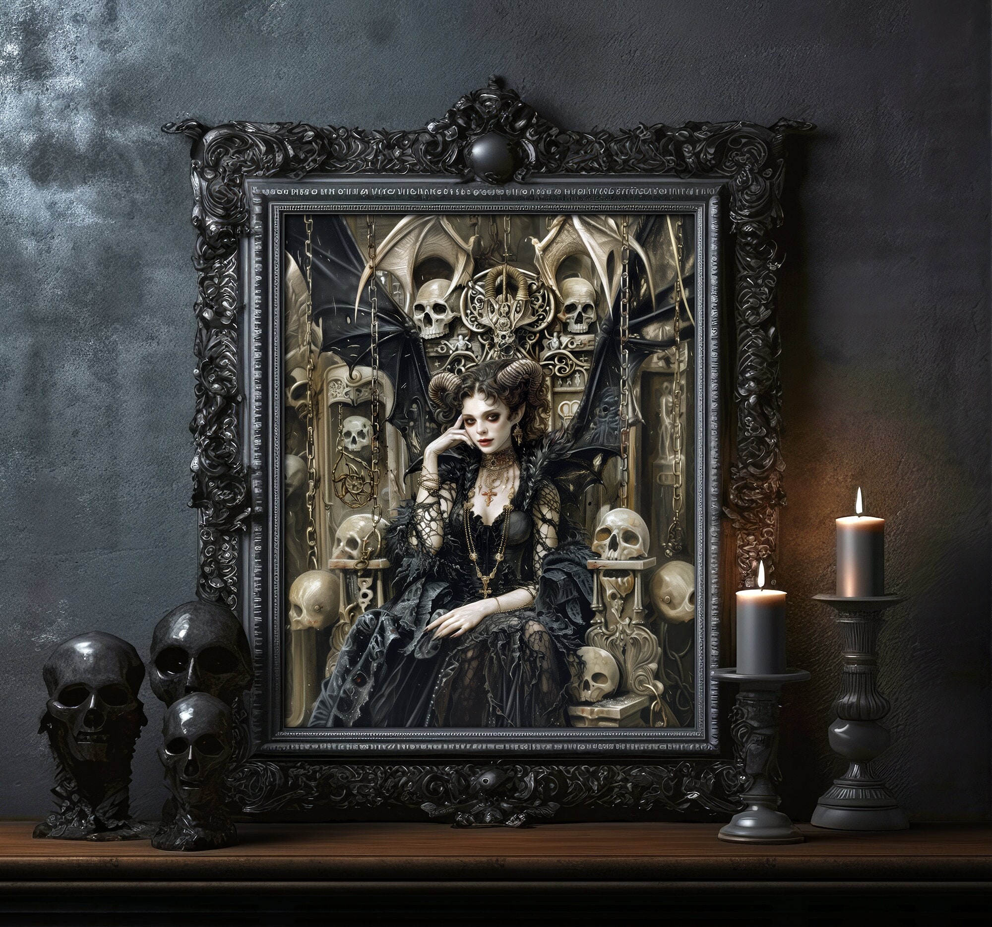 Lilith Demon Queen Gothic Demon Princess Witch Print Poster Wall