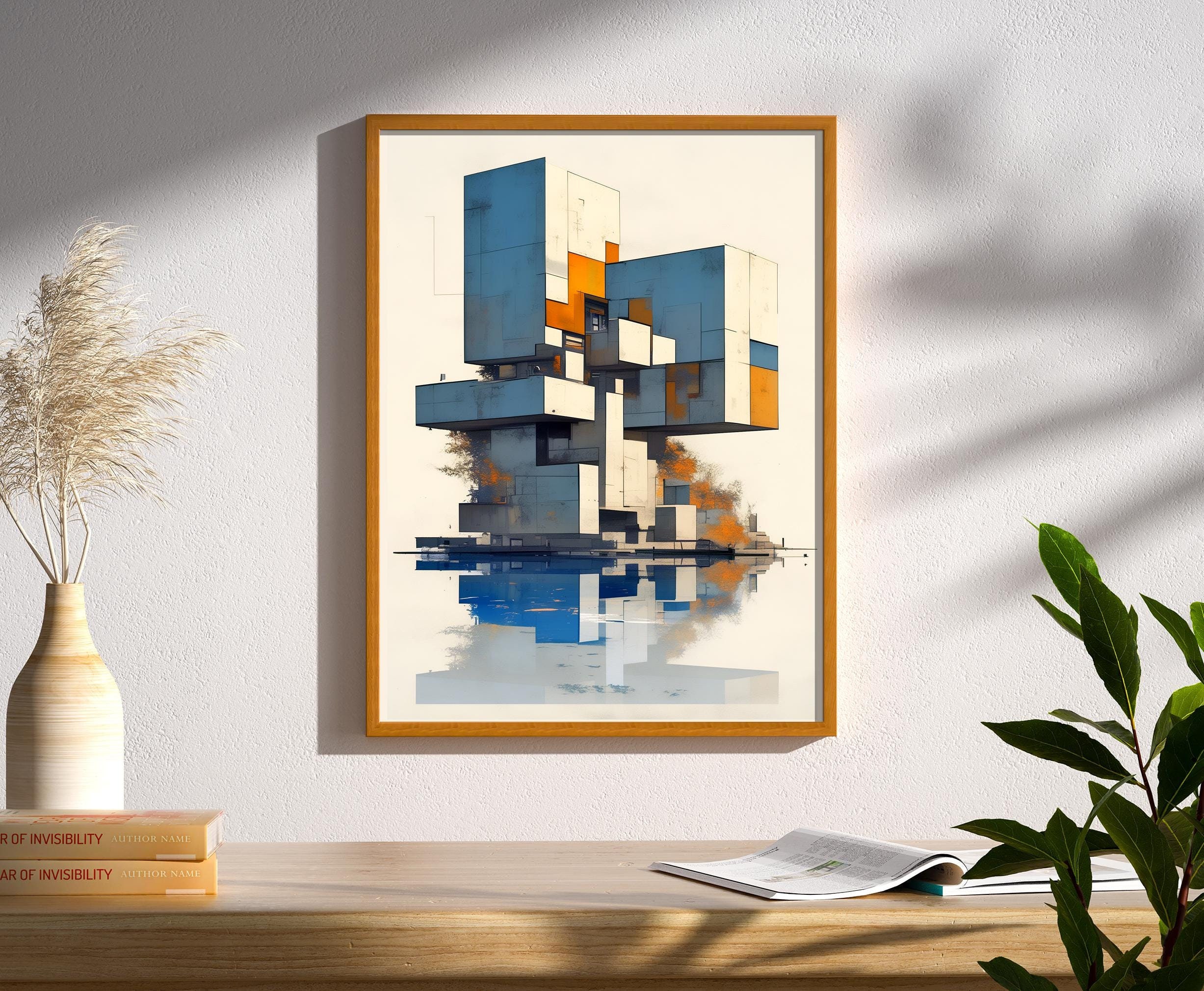 Modern Architecture Bauhaus Minimalist Wall Art Print Poster Brutalism ...