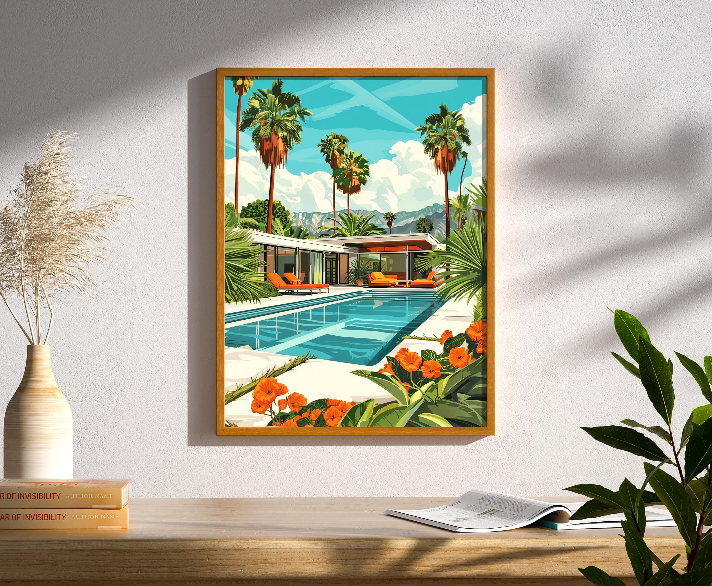 T*様 Palm Springs Pool Club A2サイズ額装作品 T*様 Palm Springs Pool Club A2サイズ額装作品 Palm Springs Mid