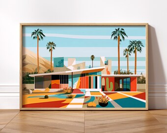 Mid Century Palm Springs House Modern Cubist Abstract Architecture