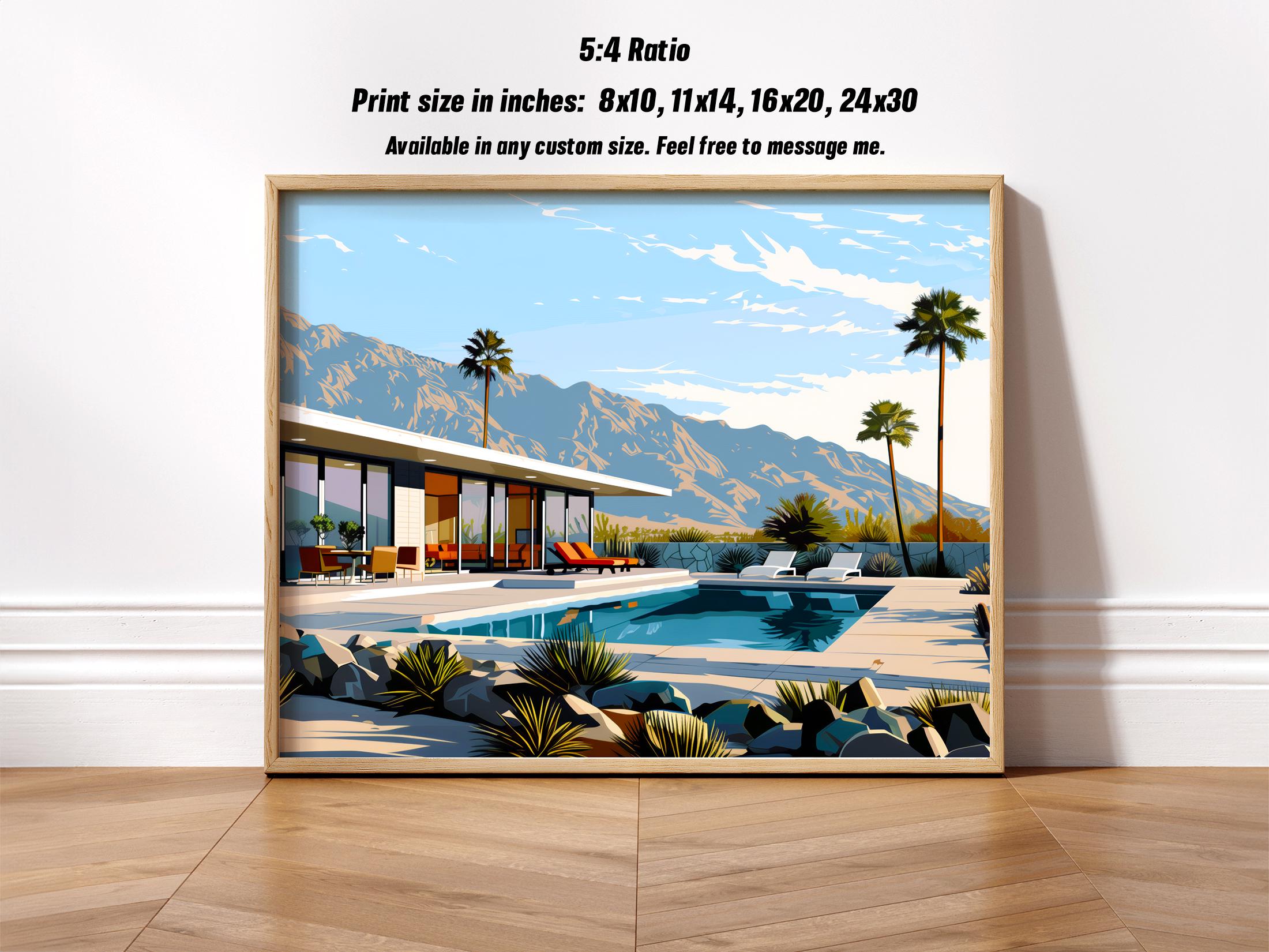 Mid Century Modern Palm Springs Swimming Pool House Architecture