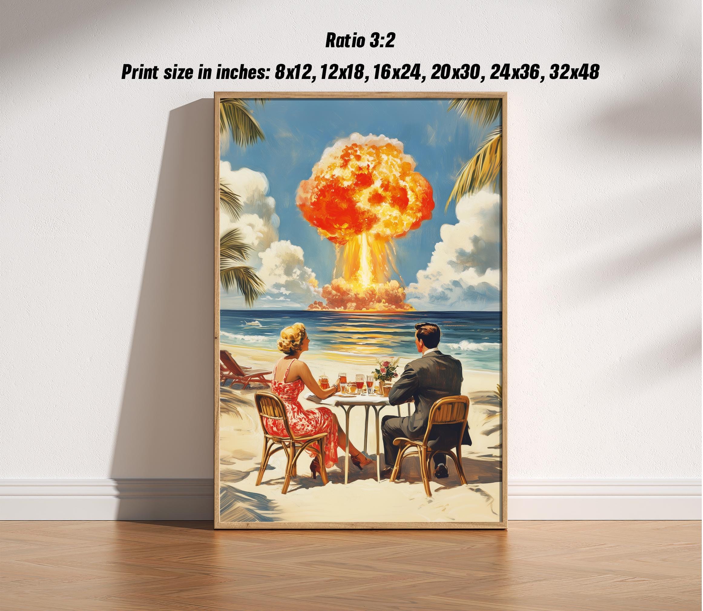 Mushroom Clouds & Martinis Atomic Age Surreal Mushroom Cloud