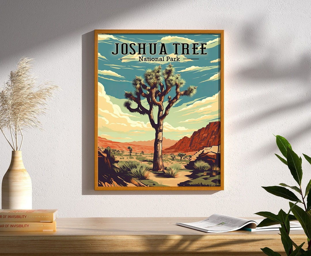 Joshua Tree US National Park Vintage Travel Poster Wall Art Print Palm ...