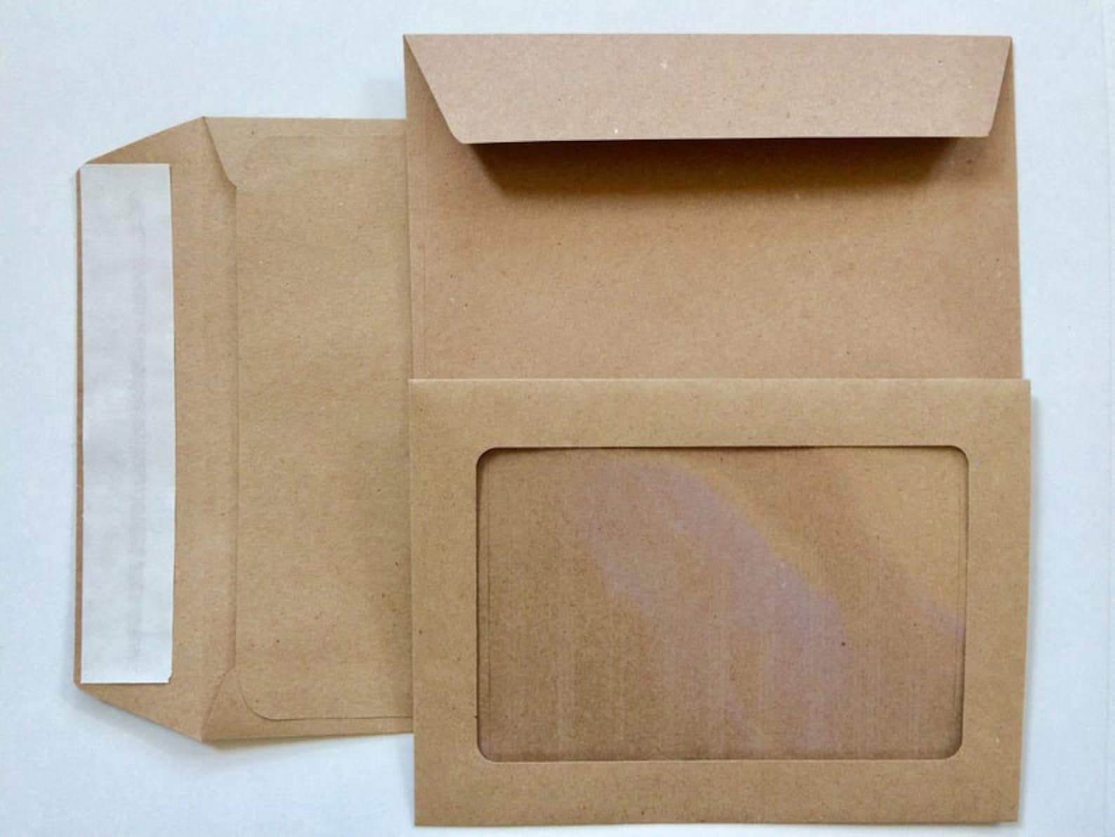 Kraft Window Envelopes 5x7 Full Window Envelope Etsy