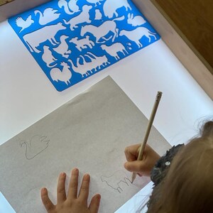 Montessori LED Light Table, Sensory Sand Drawing, Wooden Toy