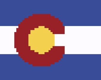 Colorado-Flaggen-Decken-Muster | Finger stricken | Grobstrick Decke | Digitaler Download | Zum Selbermachen | Einfaches Muster für Anfänger