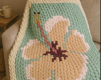 Grobstrick Decke Strickanleitung, Decke gestrickt, Strickmuster, Decke gestrickt, Strickanleitung, PDF