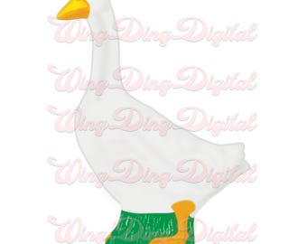 ポーチグースSVG PNG、かわいいガチョウのクリップアート、ガーデンポーチの装飾グラフィック、ファームハウスの動物昇華デザイン、透明な背景