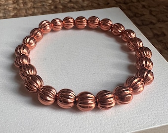 Genuine Copper bracelet / beaded copper bracelet / gift idea / beaded bracelet / bracelet / faceted beads