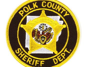 old style POLK COUNTY ARKANSAS AR DEPUTY SHERIFF POLICE PATCH 