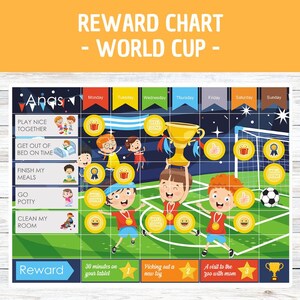 Champion Reward Chart for kids - Digital and text editable