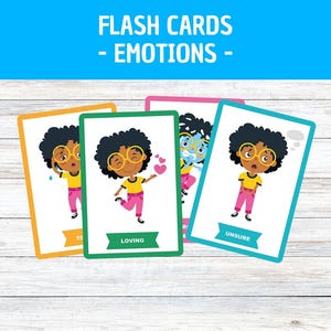 Flashcards de emoções para crianças - 33 cartões imprimíveis para aprender sentimentos, ferramenta educacional para casa, escola e creche