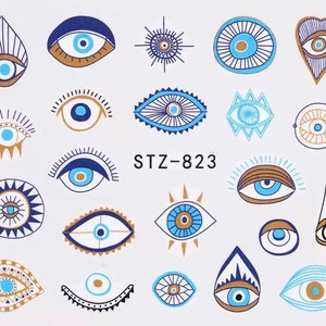 9 Sheets Evil Eye Nail Stickers for Nail Art, 3D Self-Adhesive Witch Nail  Decals DIY Nail Art Suppli…See more 9 Sheets Evil Eye Nail Stickers for  Nail