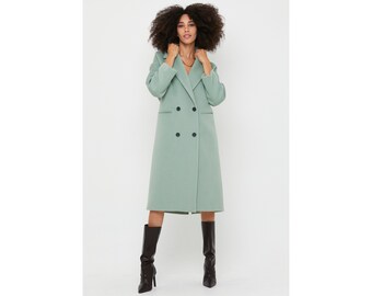 mint wool coat