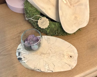 Tree disc, decoration made of birch wood