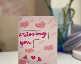 Handmade Missing You Card