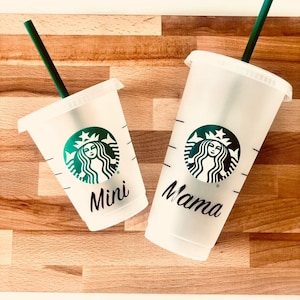 MINI AND MAMA Starbucks Cups | Personalised | Reusable Tumbler | Starbucks cup | Mum And Toddler gift | Birthday | Starbucks Lover Gift