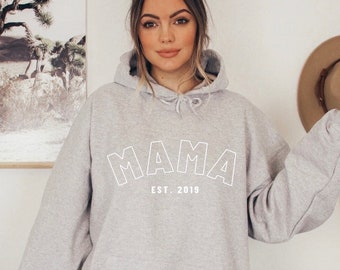 Mama hoodie | Drop shoulder | Personalised gift | Mother's Day Gift | Christmas gift | Mummy Sweatshirt | Unique Mothers day Gift
