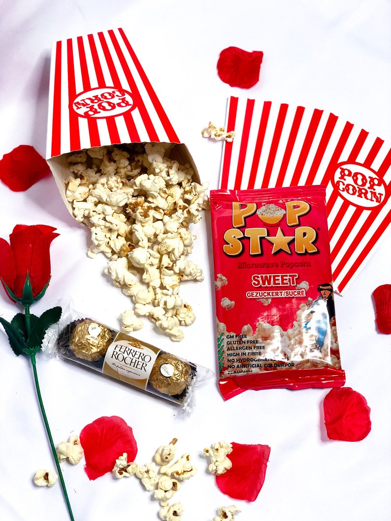 COUPLES MOVIE BOX Date night Movie night Smores kit Food Hamper Anniversary Boyfriend Chocolate gift Gift for couples image 4