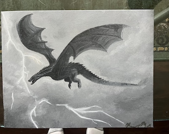 Cuadro de dragón. ¡Un detalle encantador para cualquier amante de la fantasía!