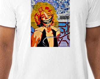 Lauren’s Day Off Art Print On White Bella + Canvas 100% Cotton Jersey T-Shirt