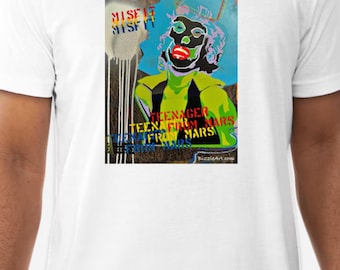 Teenager From Mars Print On White Bella + Canvas 100% Cotton Jersey T-Shirt