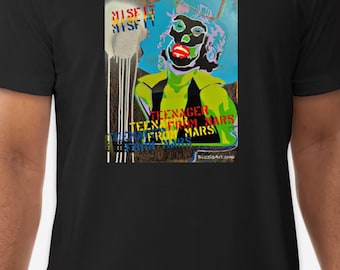 Teenager From Mars Print On Black Bella + Canvas 100% Cotton Jersey T-Shirt