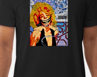 Lauren’s Day Off Art Print On Black Bella + Canvas 100% Cotton Jersey T-Shirt