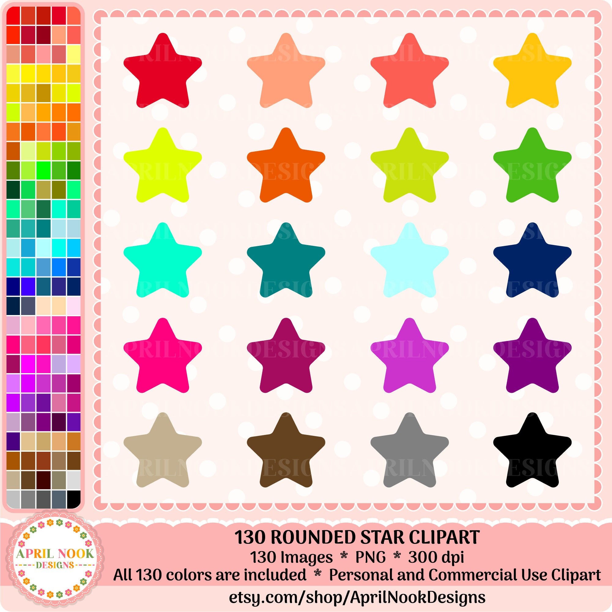 Rounded Star Clip Art Outline