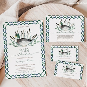 Mallard Duck Baby Shower Invitation Set: Editable Template (Digital Download)