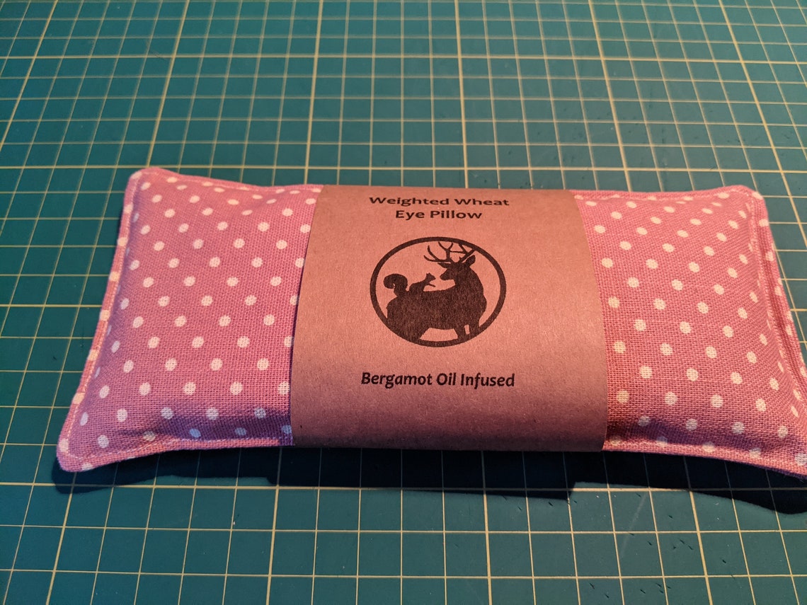Weighted Wheat Eye Pillow Bergamot Essential Oil Infused for Etsy