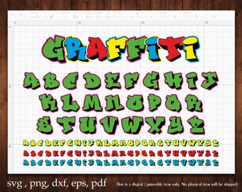 graffiti alphabet etsy