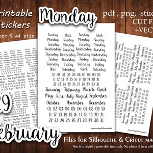 Printable Planner Stickers - Etsy