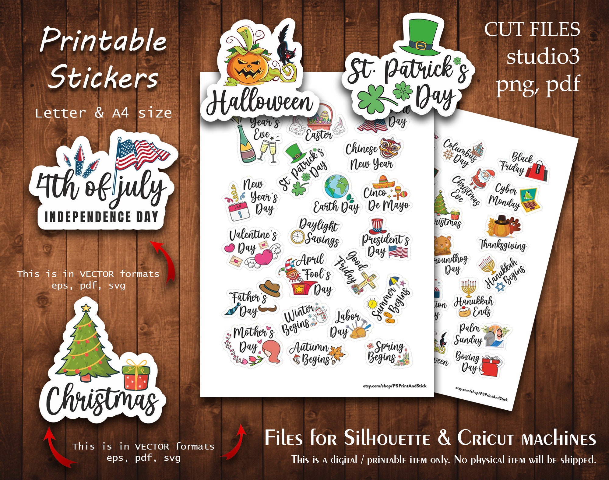 Year-Round Holiday Stickers Variety Pack: Fun Assortment of Designs for a  Whole Year (400+ Stickers)