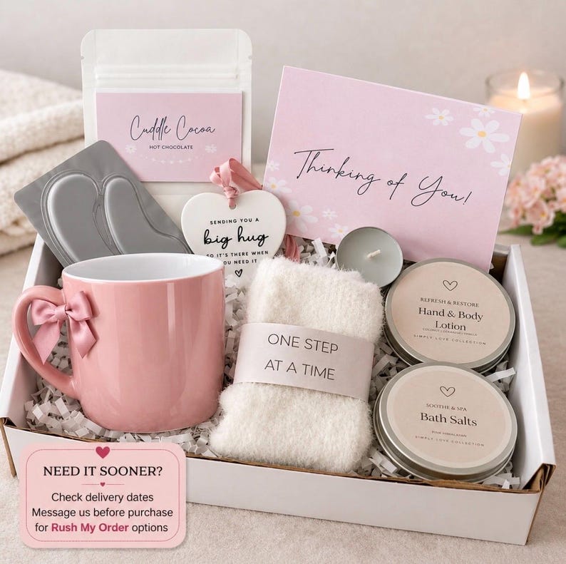 Hug in a Box – One Step At A Time Care Package For Her, Get Well Soon, Thinking of You Comfort Box Box 2