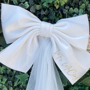 Personalised Bow Veil