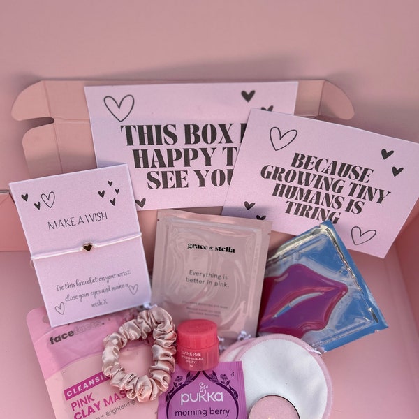 Pregnancy Bliss Box: Self-Care Hamper for Mom-to-Be, Baby Shower Gift, Handmade Letter Box Gift
