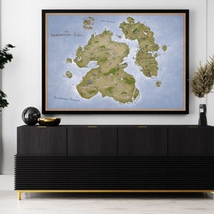 SUMMERSET Isles, Descarga DIGITAL: mapa original de los juegos Elder Scrolls. Arte de la ESO.
