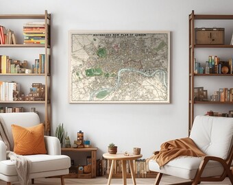 Viktorianische London Map Print: Portait 1853 (Digitaler Download)