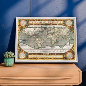 Carte du monde vintage détaillée - Impression vintage Typus orbis terrarum - Europe, XXe siècle, histoire