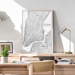 Plan de la ville de New York au XIXe siècle - Bibliothèque du Congrès - NYC