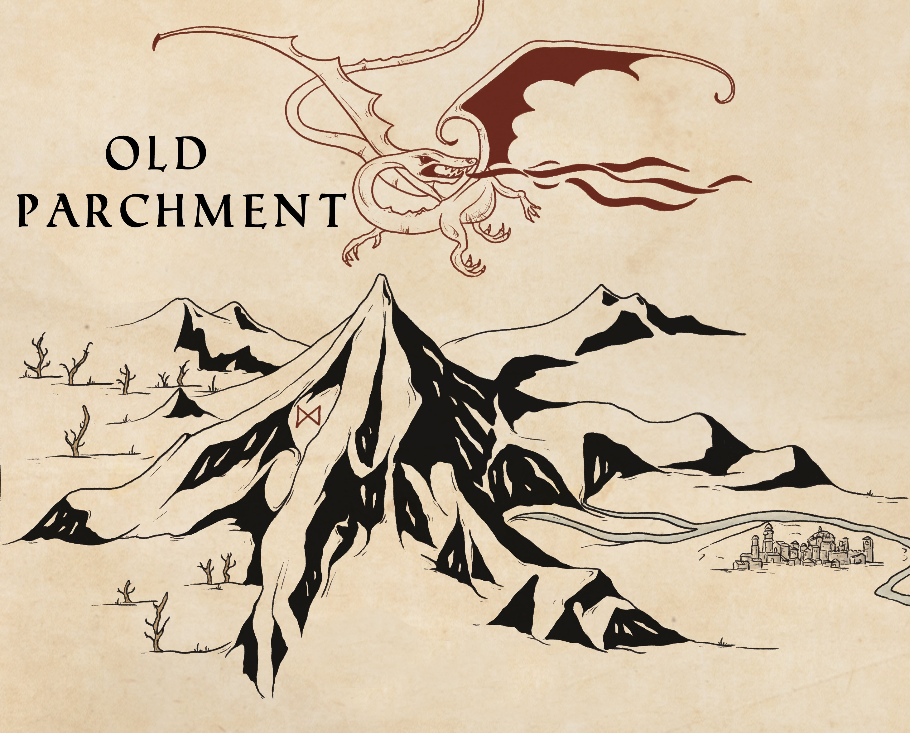 DIGITALE Fantasykaart Lonely Mountain – afdrukbare op Tolkien geïnspireerde  Middle-earth-kunst – vintage High Fantasy-download voor hobbitfans - Etsy  België, image size:2919x2353