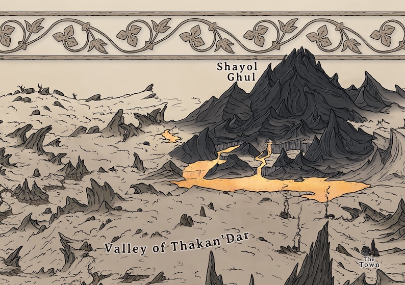 Wheel of Time Map Poster: Robert Jordan Fantasy World Art image 8