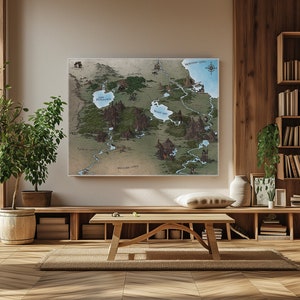 Fantasy Map - Hochwertiges Papierposter. DnD, Pathfinder und andere TTRPGs