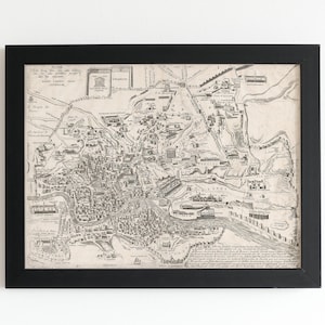 Vintage kaart van het oude Rome. DIGITALE DOWNLOAD - afdrukbare muurkunst Pirro Ligorio. Antieke prent - Romeinse rijk, Europese geschiedenis