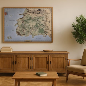 Wheel of Time Digital Fantasy Map – Printable Wall Art Inspired by Robert Jordan’s Series – High Fantasy Download for Fans & Readers