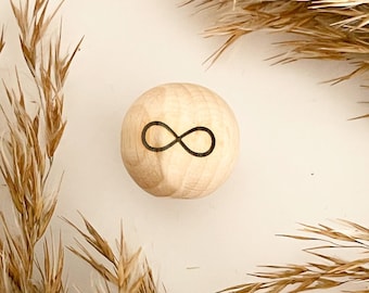 Holzperlen mit Gravur | INFINITY | Engraved Wood pearls | Makramee Perlen