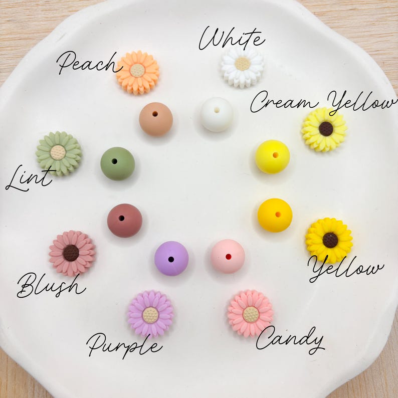 Personalisierter Schlüsselanhänger mit Namen | Wählen Sie Farbe, Ring & Motivperle | Geschenk Freundin, Mama, Lehrerin, Dankeschön image 2
