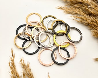 5er-Set Schlüsselringe | Gold | Silber | Gunmetal | Rose | Light Gold | Bronze