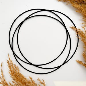 Metallring | 15 cm & 20 cm | Schwarz, Weiß oder Gold | Deko-Ring für Trockenblumen, Makramee, Kränze | DIY Metallreifen